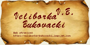 Veliborka Bukovački vizit kartica